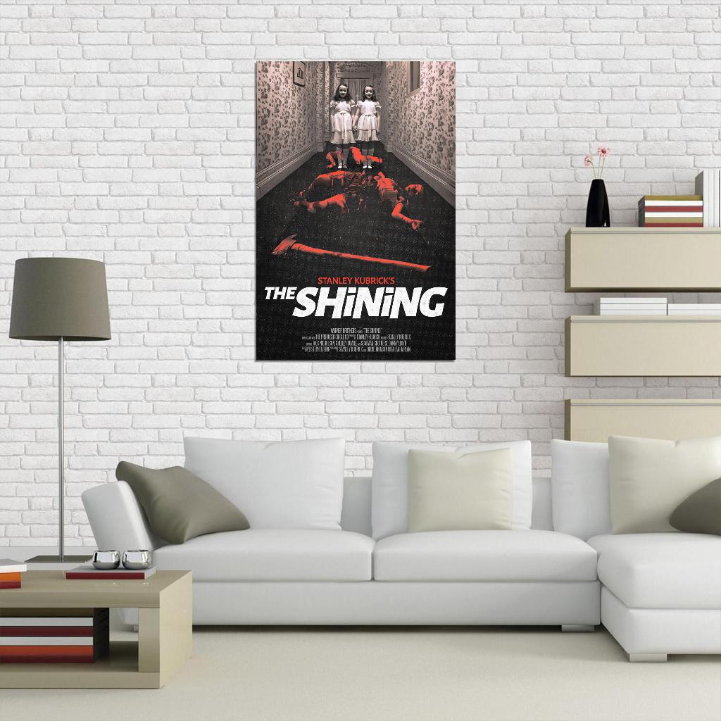 Shining Twins Horror 1980 Stanley Kubrick Stephen King Vintage Art Movie Poster