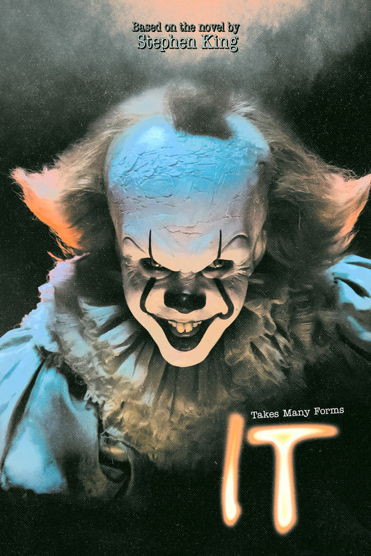 It Horror 2017 Stephen King Grunge Creepy Scary Vintage Art Movie Poster