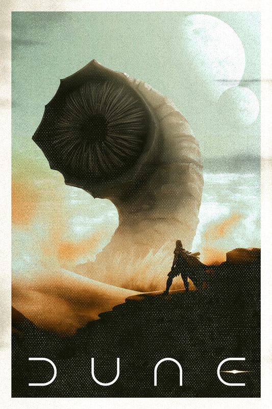 Dune Desert Sandworm Art Movie Poster