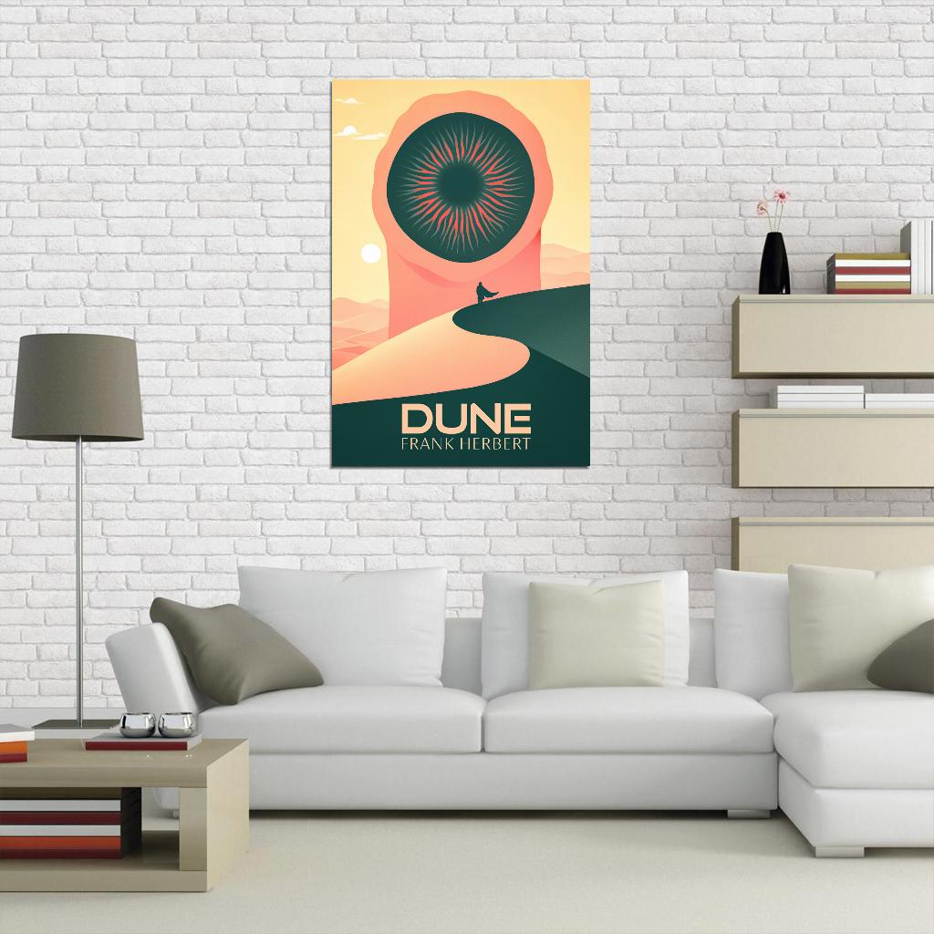 Dune Part 2 Frank Herbert Desert Planet Sandworm Art Movie Poster