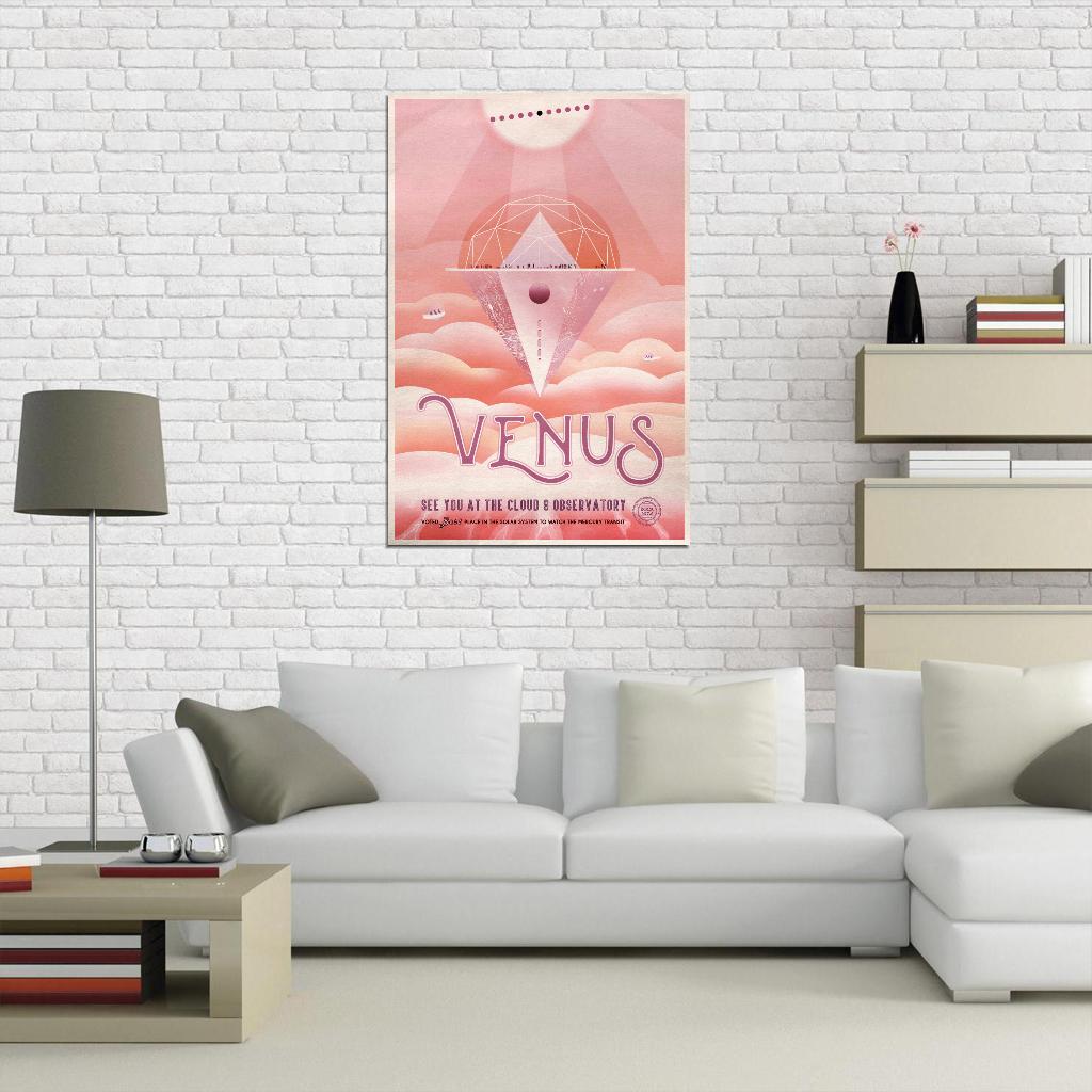 NASA Space Travel to Venus See You at the Cloud 9 Observatory Vintage Art Poster