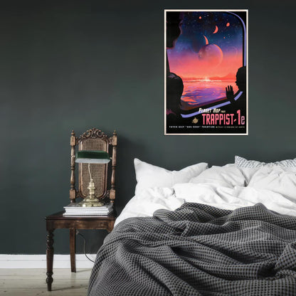 NASA Space Travel Planet Hope from Trappist-1e Vintage Art Poster