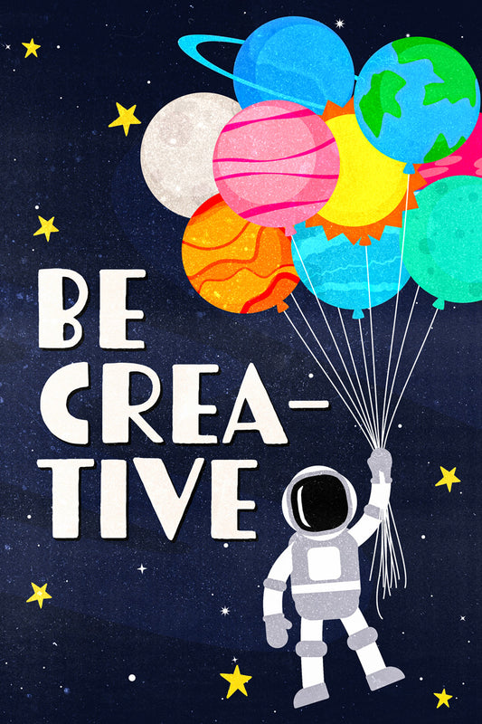 Be Creative Space Kid's Poster Nursery Decoration - xonomax