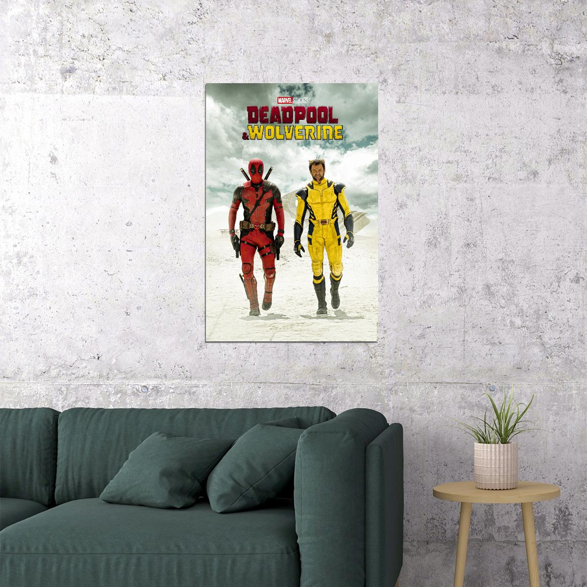 Deadpool & Wolverine 2024 Movie Poster Theater Room Print