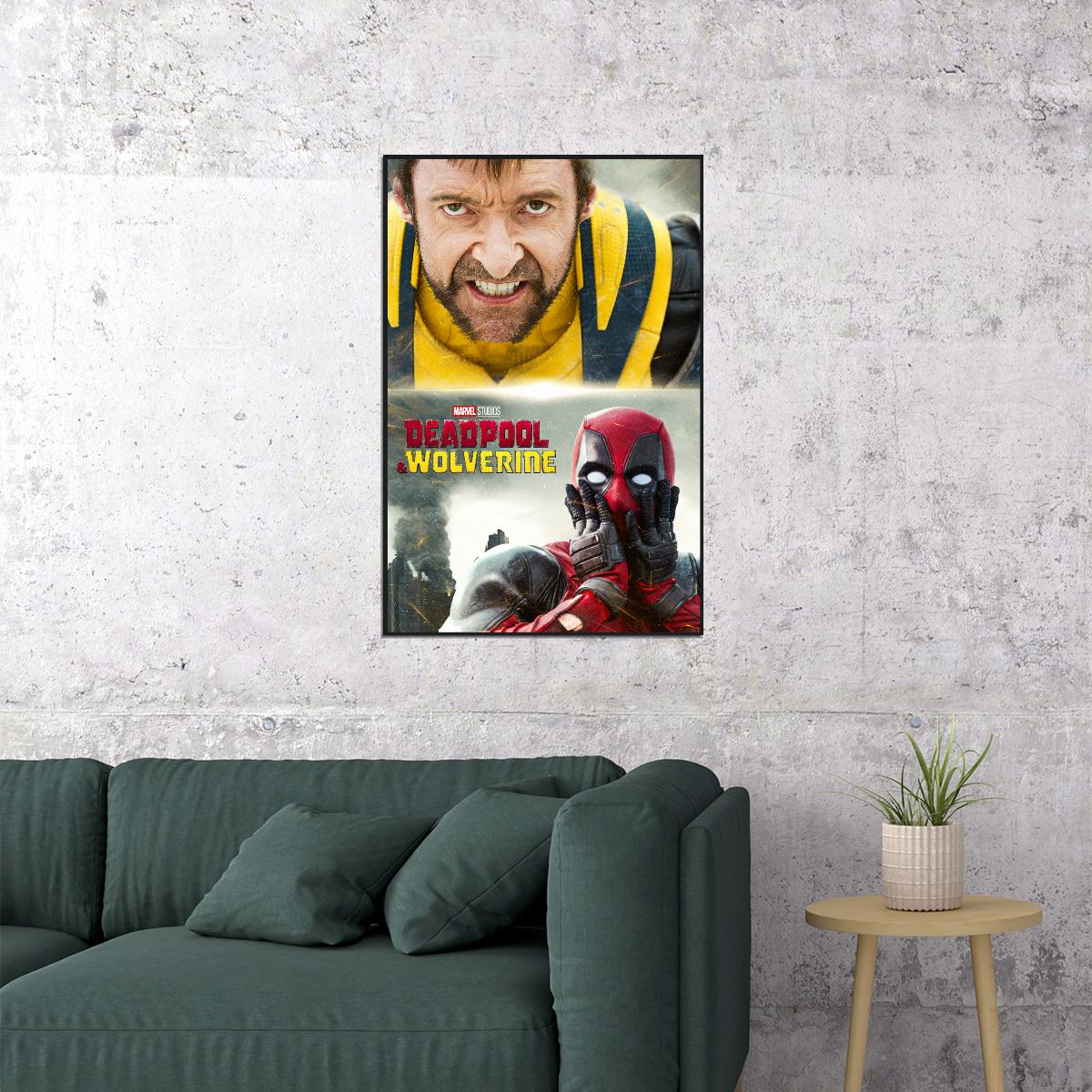 Deadpool & Wolverine 2024 Movie Poster Film Wall Art