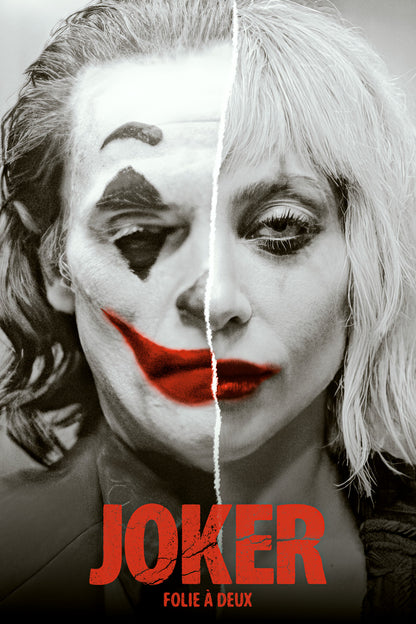 Joker: Folie a Deux 2024 Movie Poster Joaquin Phoenix Lady Gaga Film Wall Print