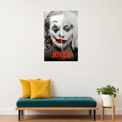 Joker: Folie a Deux 2024 Movie Poster Joaquin Phoenix Lady Gaga Film Wall Print