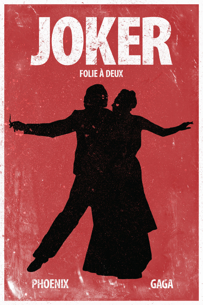 Joker: Folie a Deux 2024 Movie Poster Joaquin Phoenix Lady Gaga Film Wall Print