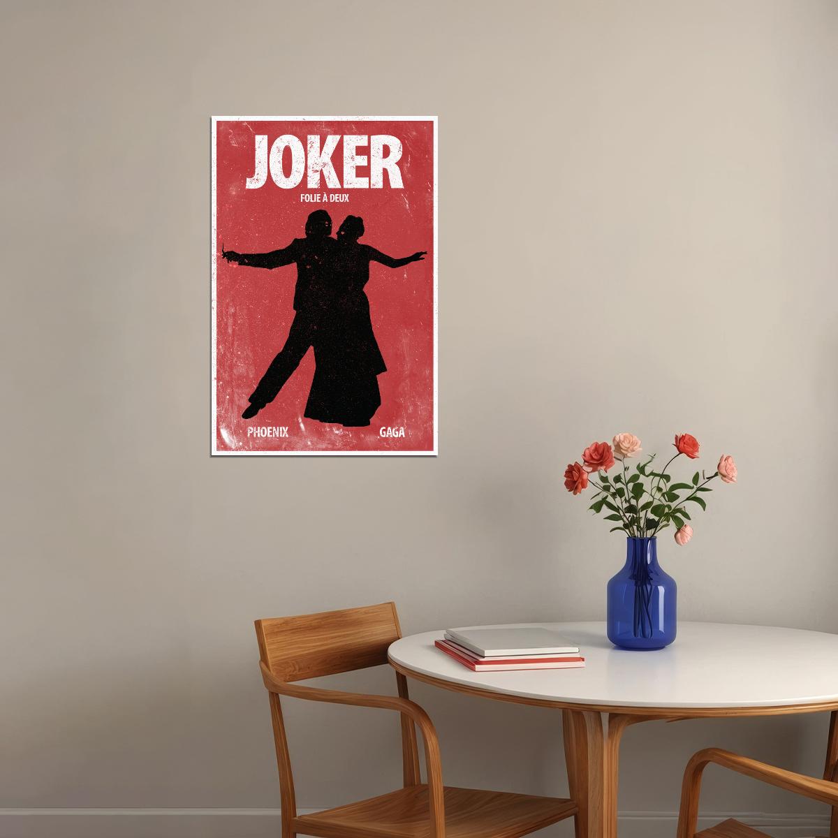 Joker: Folie a Deux 2024 Movie Poster Joaquin Phoenix Lady Gaga Film Wall Print