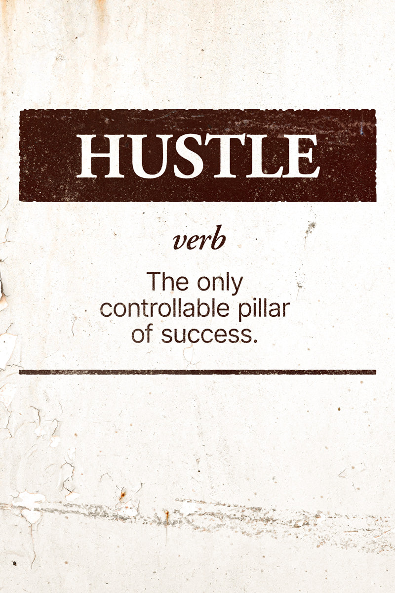 Hustle Motivational Poster Positive Daily Affirmations Wall Decor