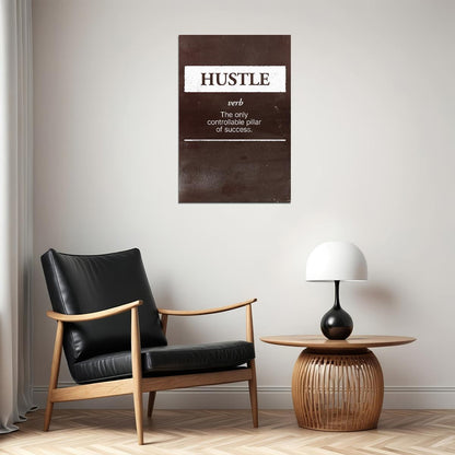 Hustle Motivational Poster Positive Daily Affirmations Wall Decor For Office