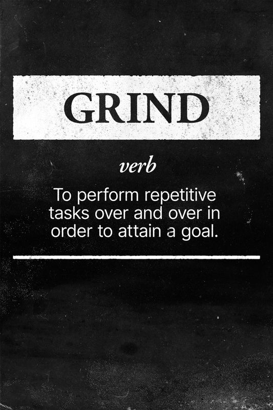 Grind Motivational Poster Black And White Inspirational Wall Art For Home Office