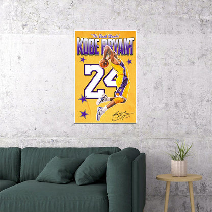 Kobe Bryant Black Mamba Basketball Poster Motivational Wall Art