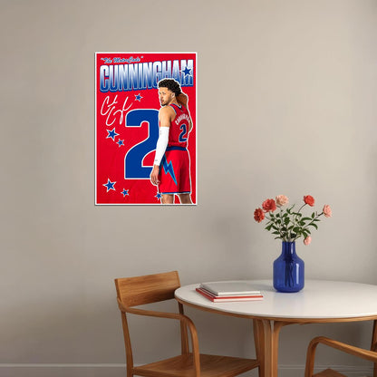 Cade Cunningham MotorCade Basketball Poster Sports Wall Art Print