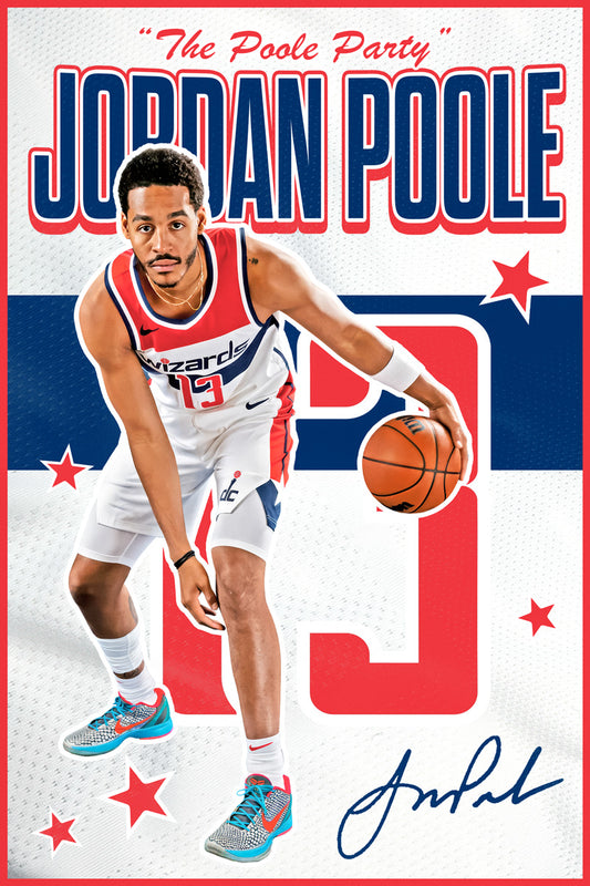 Jordan Poole Pool Party Basketball Poster Basketball Sports Print