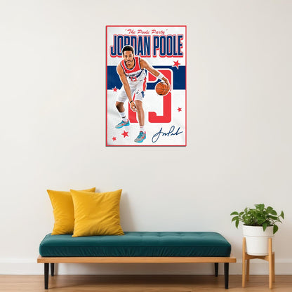 Jordan Poole Pool Party Basketball Poster Basketball Sports Print