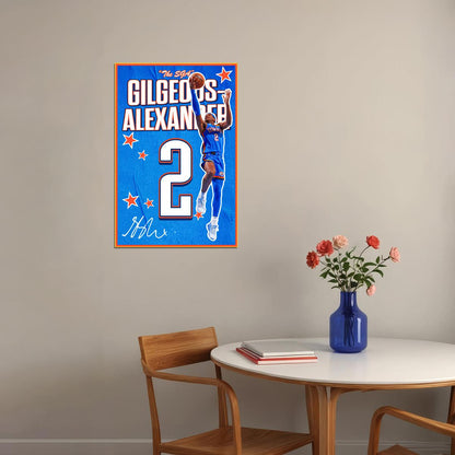 Shai Gilgeous-Alexander SGA Basketball Poster Motivational Wall Art