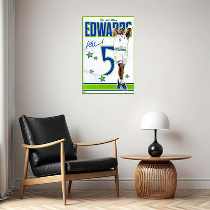 Anthony Edwards Ant Man Basketball Poster Inspirational Sports Print