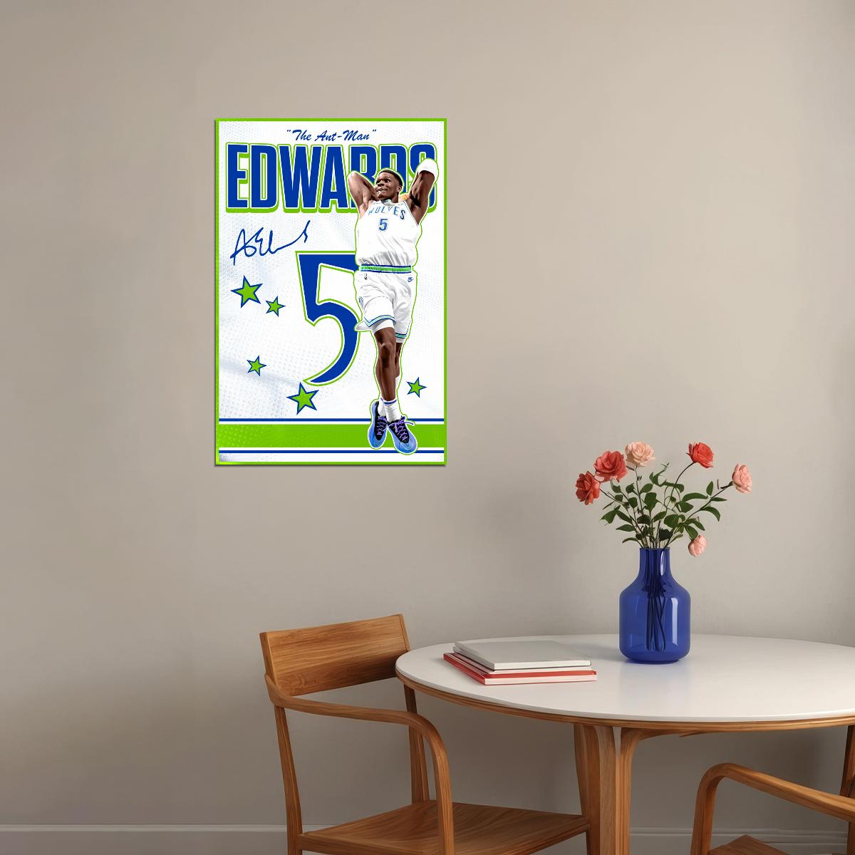 Anthony Edwards Ant Man Basketball Poster Inspirational Sports Print