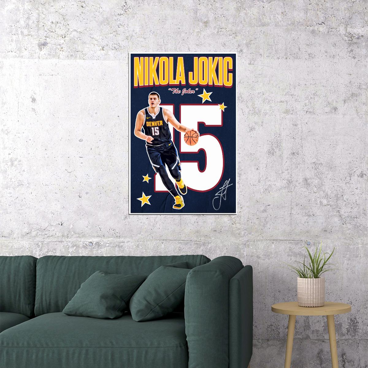 Nikola Jokic Joker Basketball Poster Inspirational Sports Room Decor