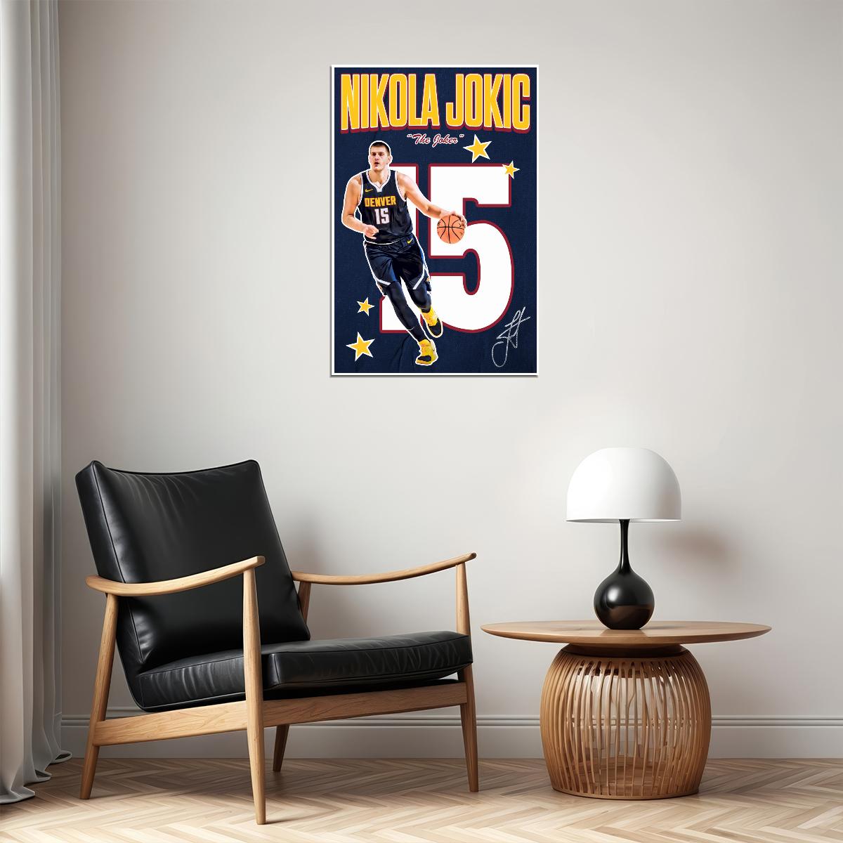 Nikola Jokic Joker Basketball Poster Inspirational Sports Room Decor