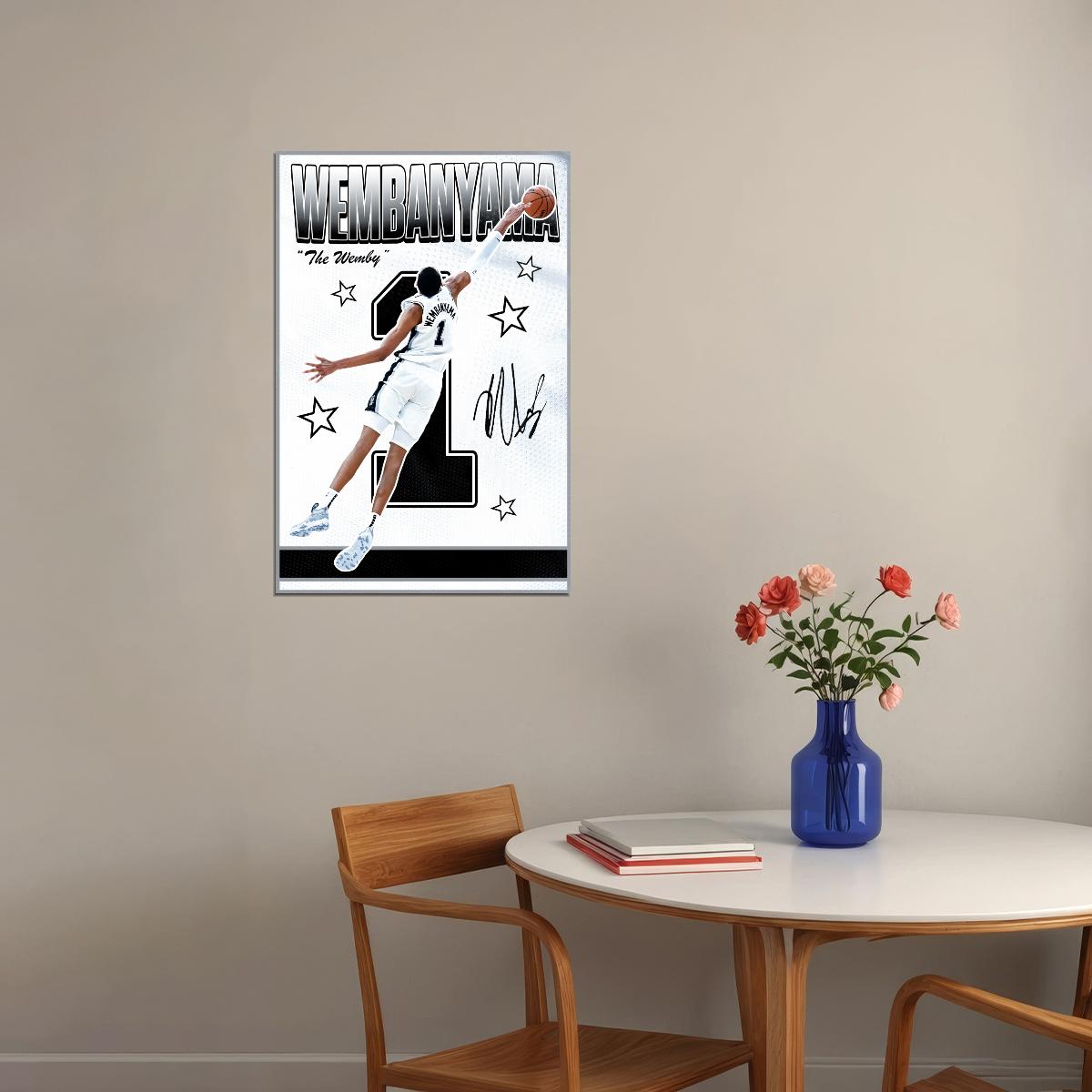 Victor Wembanyama Wemby Basketball Poster Motivational Wall Decor Print