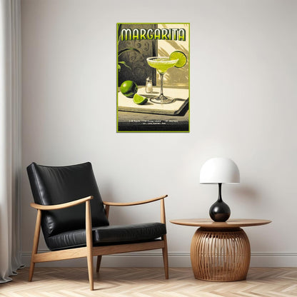 Margarita Cocktail Vintage Poster Retro Eclectic Kitchen Wall Art Print