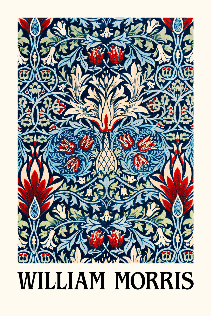 William Morris Flowers Wall Art Poster Maximalist Aesthetic Art Print