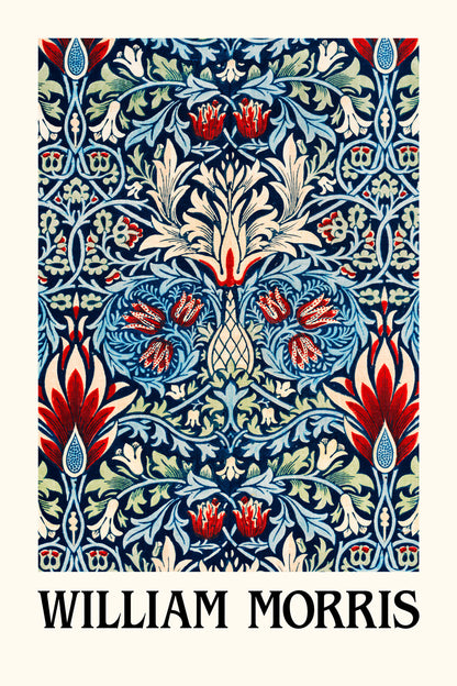 William Morris Flowers Wall Art Poster Maximalist Aesthetic Art Print