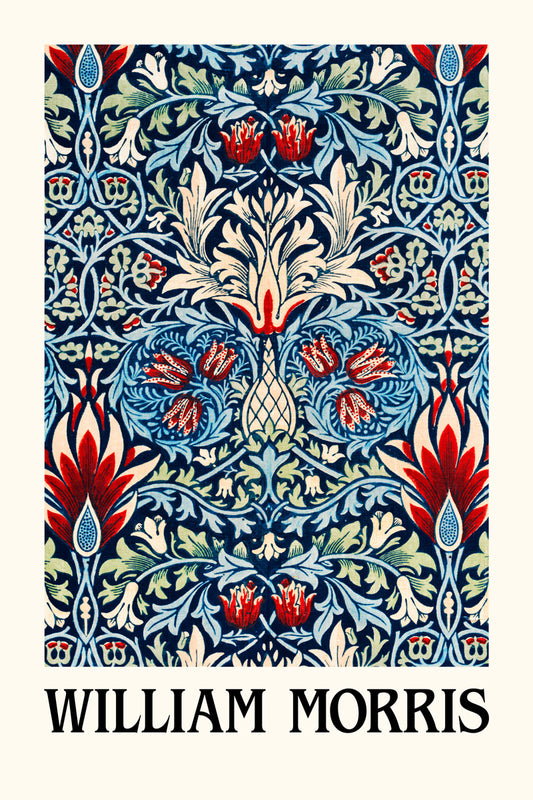 William Morris Flowers Wall Art Poster Maximalist Aesthetic Art Print