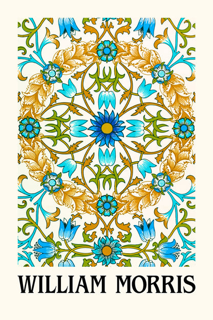 William Morris Sun Flowers Wall Art Poster Boho Aesthetic Art Wall Decor