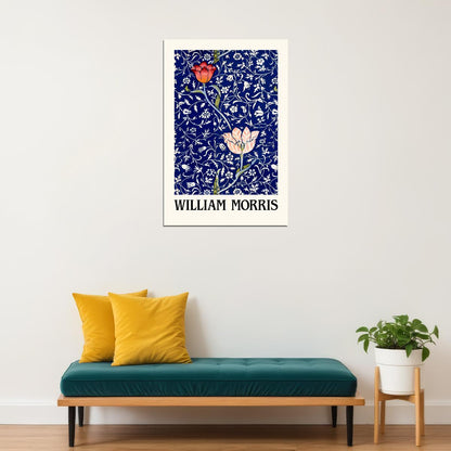 William Morris One Flower Wall Art Poster Colorful Aesthetic Wall Art Print