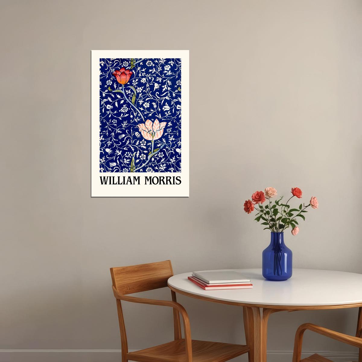 William Morris One Flower Wall Art Poster Colorful Aesthetic Wall Art Print