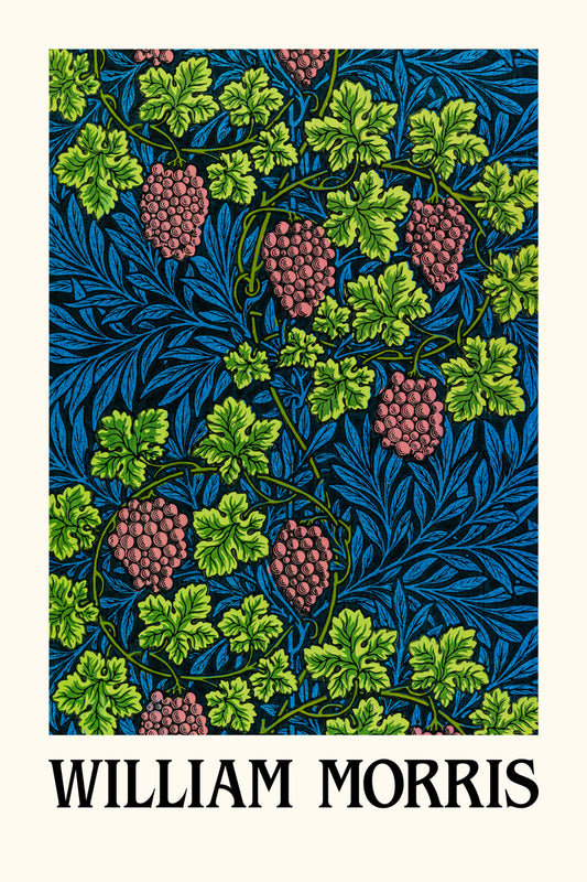 William Morris Grape Bush Wall Art Poster Maximalist Aesthetic Wall Art Print