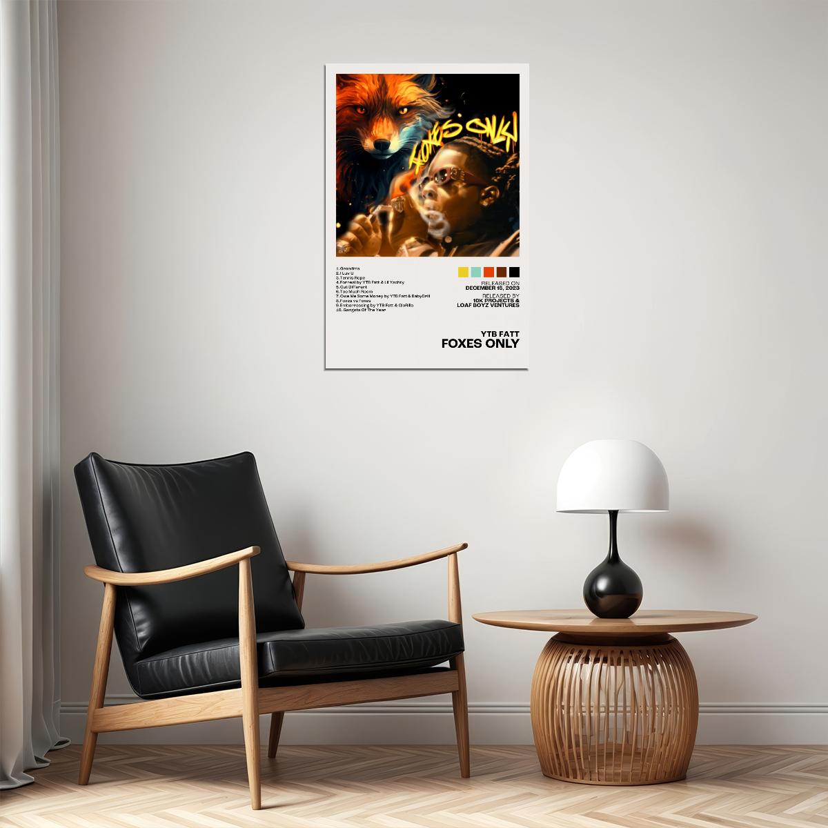 Poster su tela autografato con copertina dell'album musicale Playboi Poster su tela autografato con copertina dell'album musicale Playboi