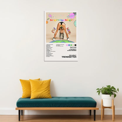 Coi Leray Trendsetter Album Cover Aesthetic Music Poster Rap Print Female Rapper Album Wall Art