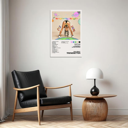 Coi Leray Trendsetter Album Cover Aesthetic Music Poster Rap Print Female Rapper Album Wall Art