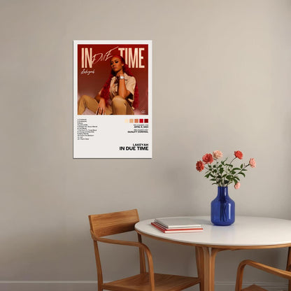 Lakeyah In Due Time Album Cover Music Poster Rap Aesthetic Female Rapper Album Wall Art