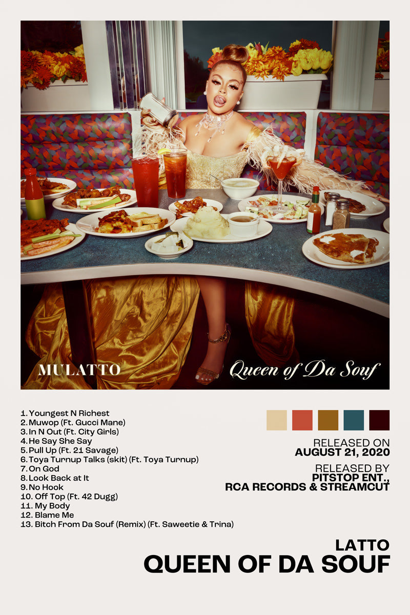 Poster - Latto Queen of Da Souf Album Cover Music Poster Rap Print ...