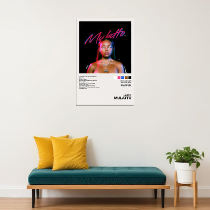 Latto Mulatto Album Cover Music Poster Rap Aesthetic Female Rapper Album Wall Art