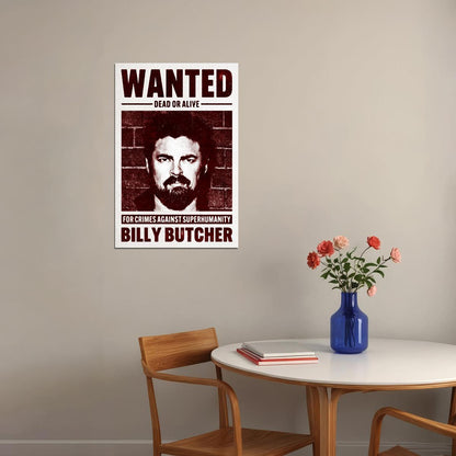 The Boys Billy Butcher Wanted Dead Or Alive Mugshot TV Series Poster