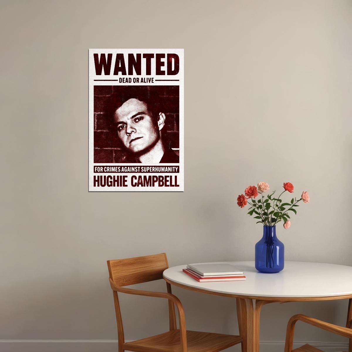 The Boys Hughie Campbell Wanted Dead Or Alive Mugshot TV Series Poster