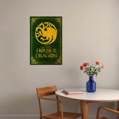 House Of The Dragon TV Series Poster House Green Theater Room Aesthetic Wall Art Print