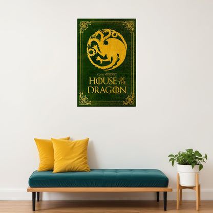 House Of The Dragon TV Series Poster House Green Theater Room Aesthetic Wall Art Print