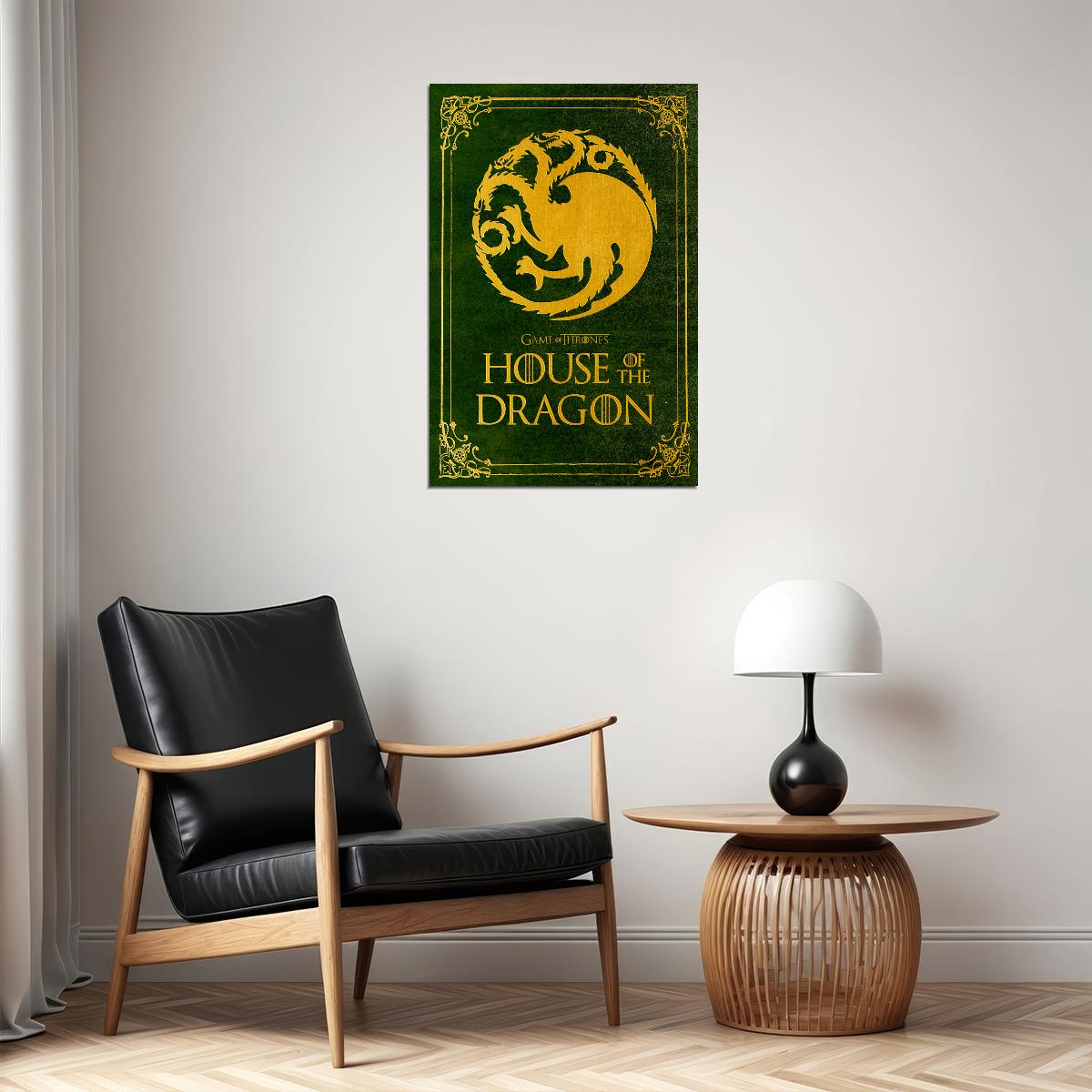 House Of The Dragon TV Series Poster House Green Theater Room Aesthetic Wall Art Print