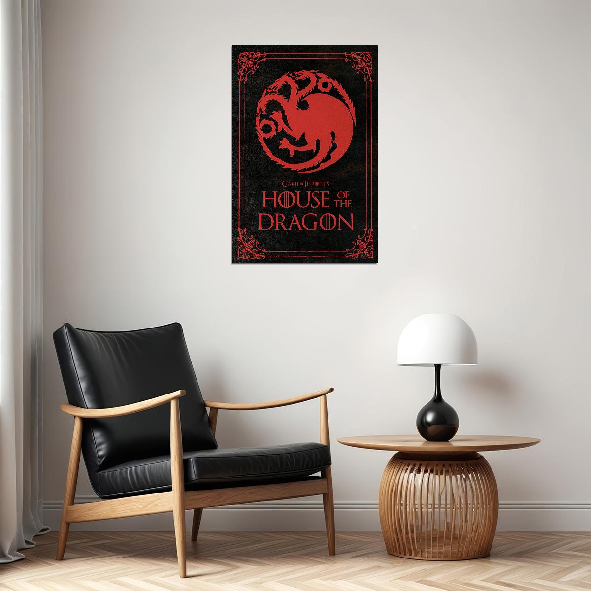 House Of The Dragon TV Series Poster House Black Theater Aesthetic Movie Merchandise