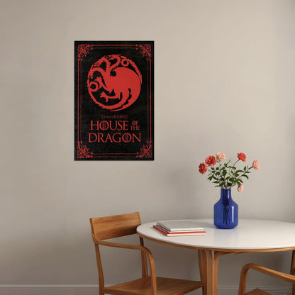 House Of The Dragon TV Series Poster House Black Theater Aesthetic Movie Merchandise