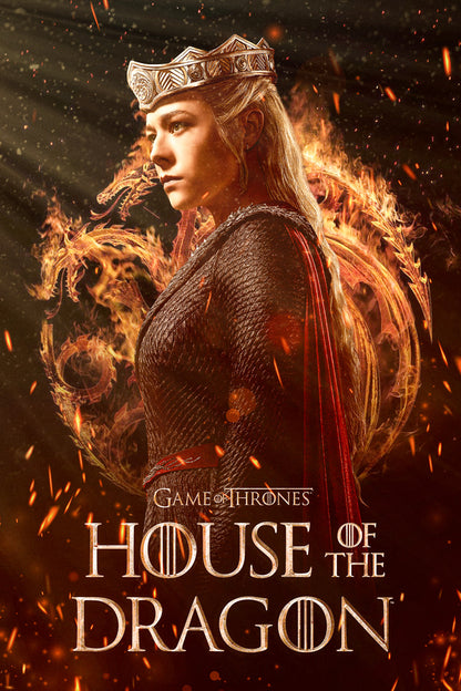 House Of The Dragon Rhaenyra Targaryen TV Series Poster Wall Art Print