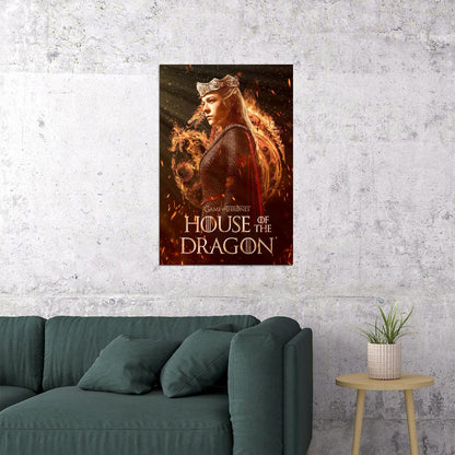 House Of The Dragon Rhaenyra Targaryen TV Series Poster Wall Art Print