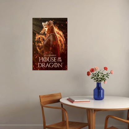 House Of The Dragon Rhaenyra Targaryen TV Series Poster Wall Art Print